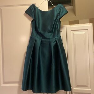 NWT Alfred Sung Hunter green cocktail dress